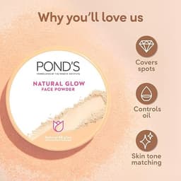 Achieve an instant, radiant glow with Ponds Natural Face Powder. This lightweight formula blends seamlessly to even out skin tone and provide a smooth, matte finish that lasts all day. Perfect for a fresh, 'no-makeup' look. - Image 4