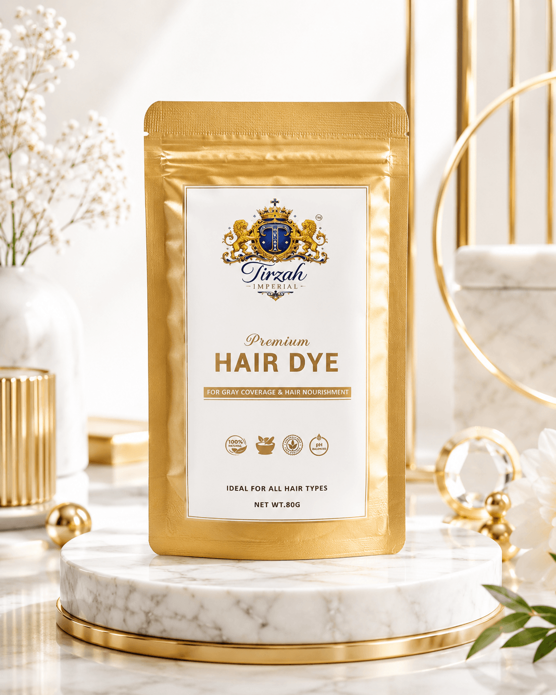 Botanical Hair Colour Care • Grey Coverage • Hair Nourishment
Net Weight: 80 g • Suitable for All Hair Types • Men & Women
